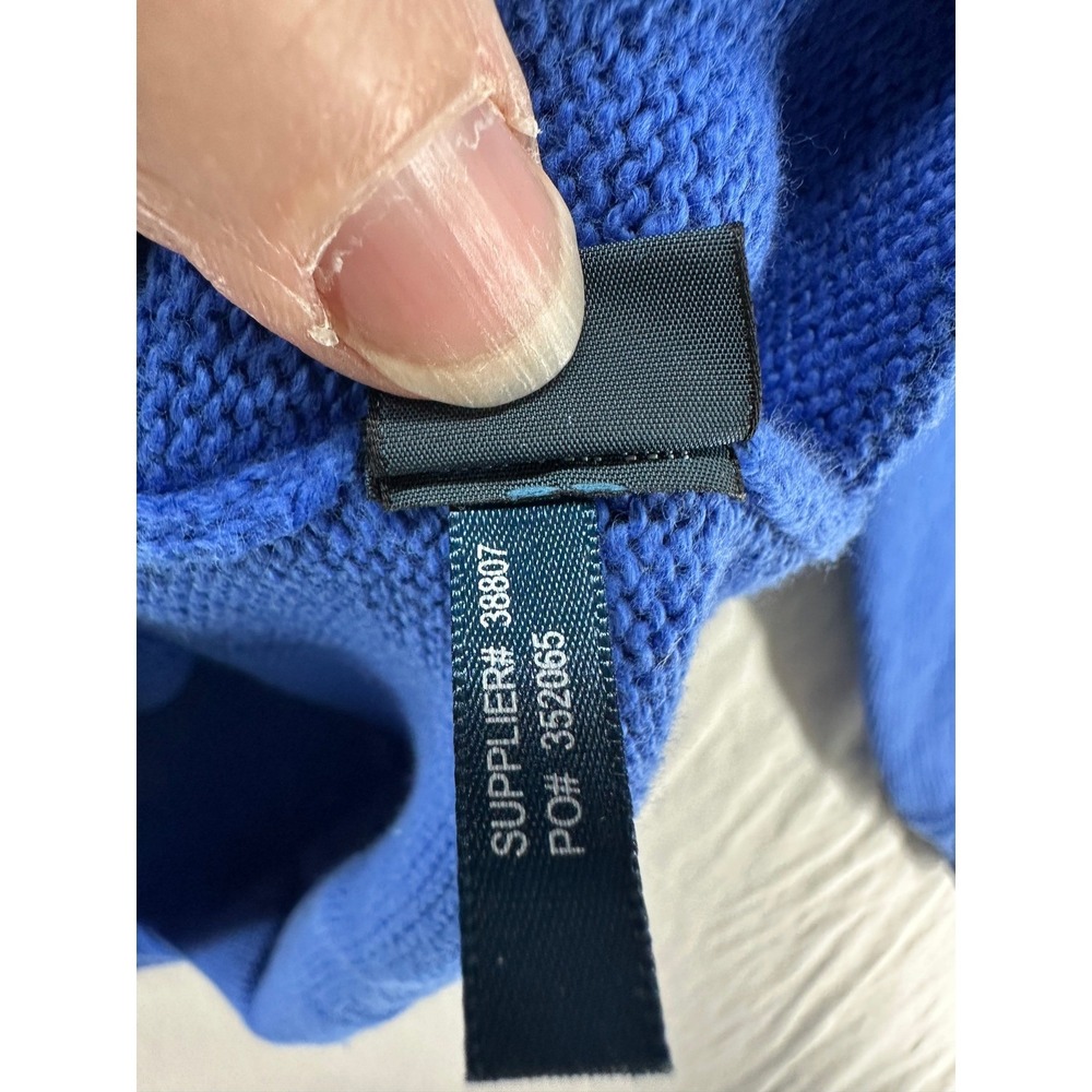 Polo Ralph Lauren Mens 2XLT Tall Royal Blue Cotton Quarter Zip Pullover Sweater - Picture 9 of 9
